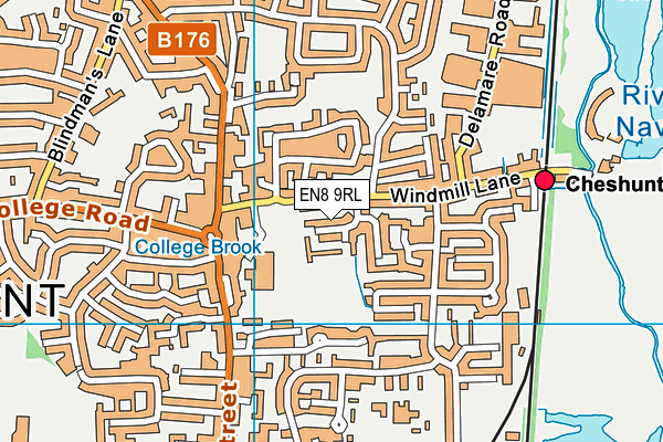 EN8 9RL map - OS VectorMap District (Ordnance Survey)