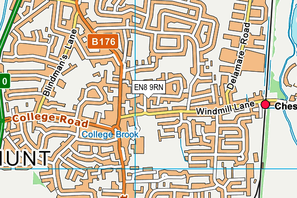 EN8 9RN map - OS VectorMap District (Ordnance Survey)