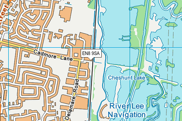 EN8 9SA map - OS VectorMap District (Ordnance Survey)