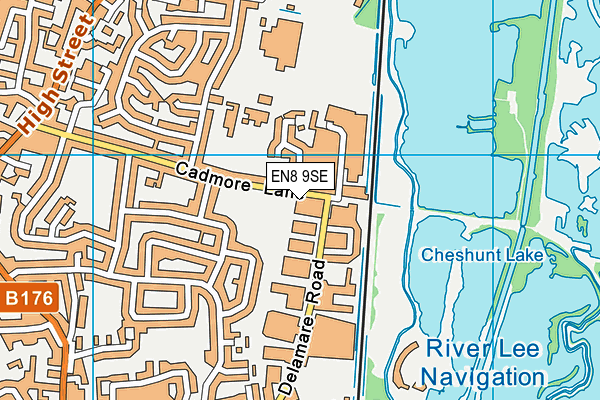 EN8 9SE map - OS VectorMap District (Ordnance Survey)