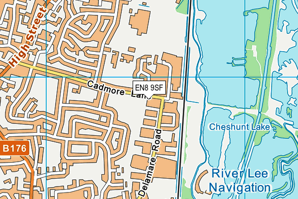 EN8 9SF map - OS VectorMap District (Ordnance Survey)