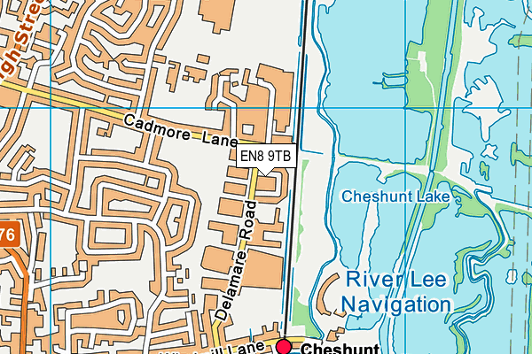 EN8 9TB map - OS VectorMap District (Ordnance Survey)