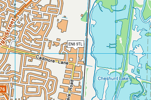 EN8 9TL map - OS VectorMap District (Ordnance Survey)