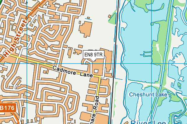 EN8 9TR map - OS VectorMap District (Ordnance Survey)