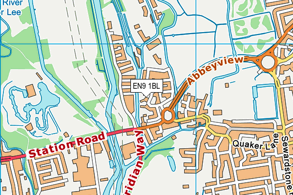 EN9 1BL map - OS VectorMap District (Ordnance Survey)