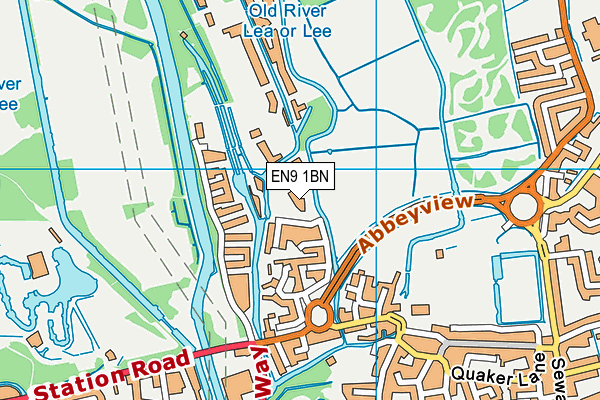 EN9 1BN map - OS VectorMap District (Ordnance Survey)