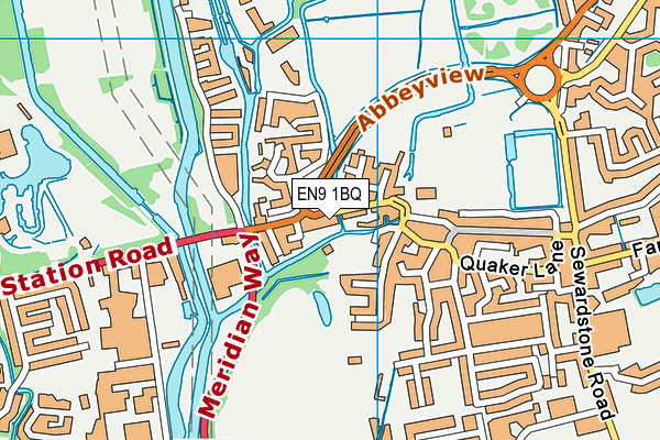 EN9 1BQ map - OS VectorMap District (Ordnance Survey)