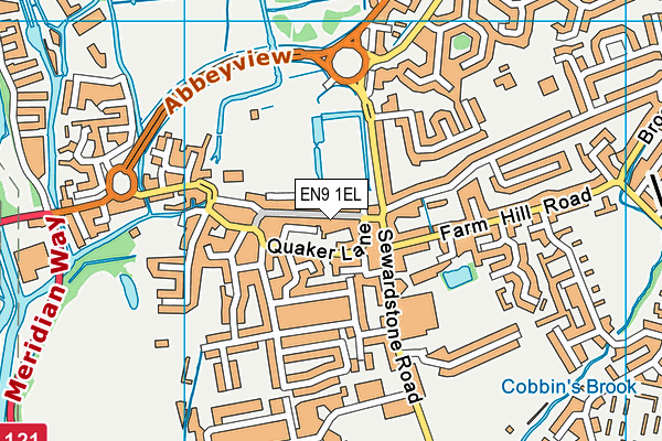 EN9 1EL map - OS VectorMap District (Ordnance Survey)