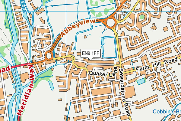 EN9 1FF map - OS VectorMap District (Ordnance Survey)
