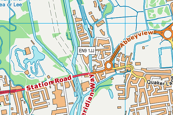 EN9 1JJ map - OS VectorMap District (Ordnance Survey)