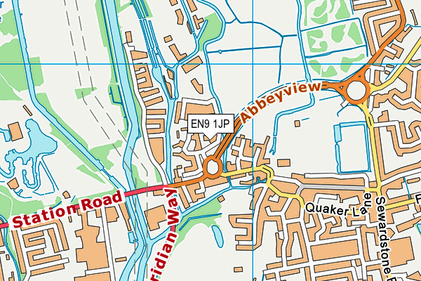 EN9 1JP map - OS VectorMap District (Ordnance Survey)