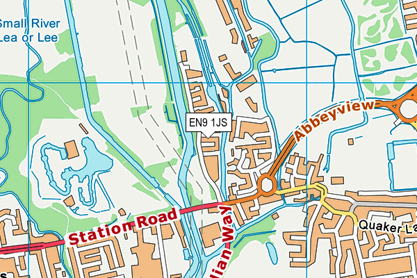 EN9 1JS map - OS VectorMap District (Ordnance Survey)