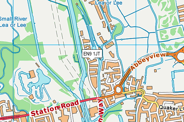 EN9 1JT map - OS VectorMap District (Ordnance Survey)