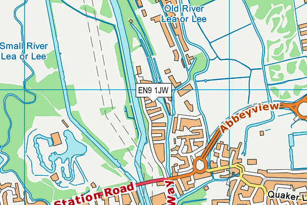 EN9 1JW map - OS VectorMap District (Ordnance Survey)