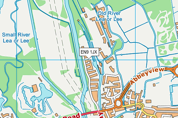 EN9 1JX map - OS VectorMap District (Ordnance Survey)