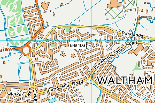 Waltham Holy Cross Primary Academy map (EN9 1LG) - OS VectorMap District (Ordnance Survey)