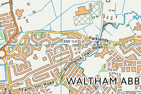 EN9 1LH map - OS VectorMap District (Ordnance Survey)
