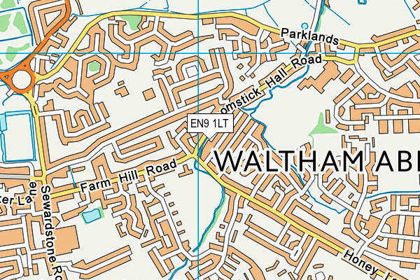 EN9 1LT map - OS VectorMap District (Ordnance Survey)