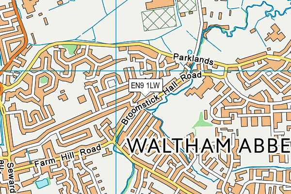 EN9 1LW map - OS VectorMap District (Ordnance Survey)
