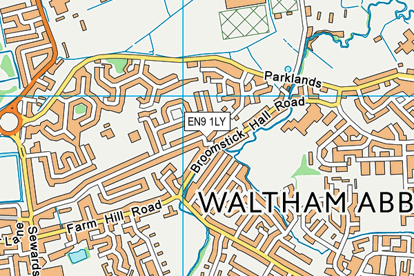 EN9 1LY map - OS VectorMap District (Ordnance Survey)