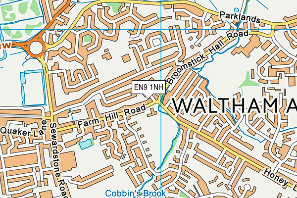 EN9 1NH map - OS VectorMap District (Ordnance Survey)