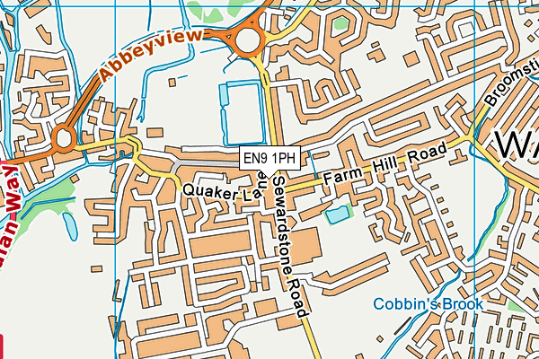 EN9 1PH map - OS VectorMap District (Ordnance Survey)