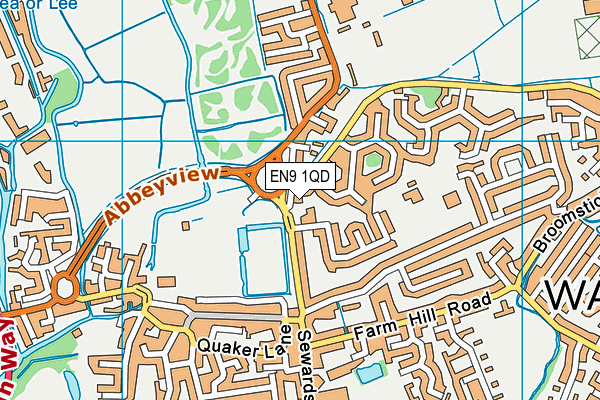 EN9 1QD map - OS VectorMap District (Ordnance Survey)