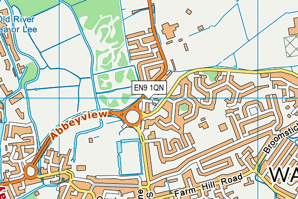EN9 1QN map - OS VectorMap District (Ordnance Survey)