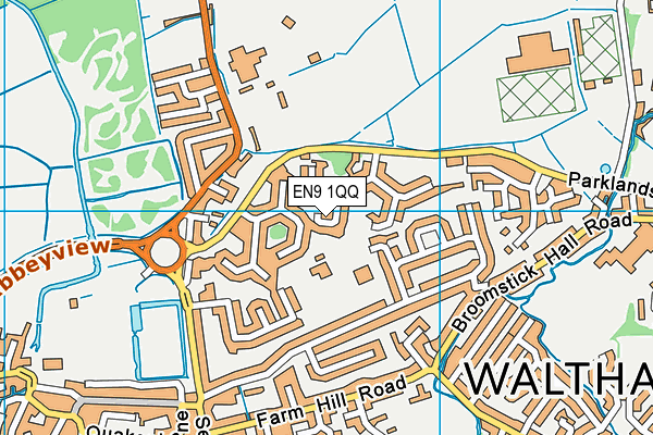 EN9 1QQ map - OS VectorMap District (Ordnance Survey)
