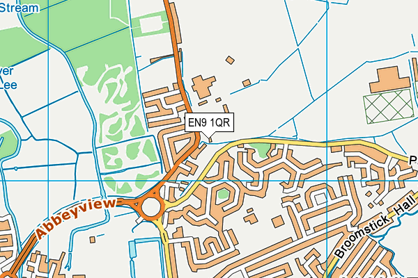 EN9 1QR map - OS VectorMap District (Ordnance Survey)