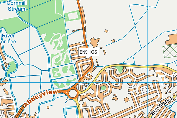 EN9 1QS map - OS VectorMap District (Ordnance Survey)