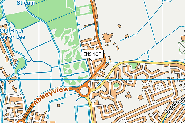 EN9 1QT map - OS VectorMap District (Ordnance Survey)