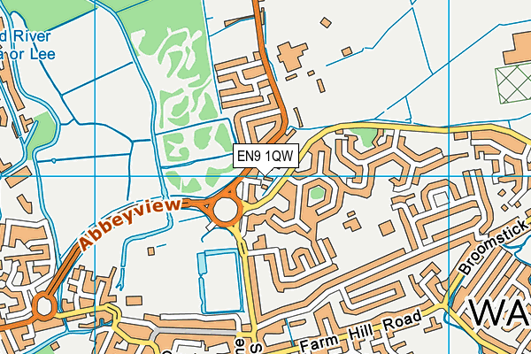 EN9 1QW map - OS VectorMap District (Ordnance Survey)