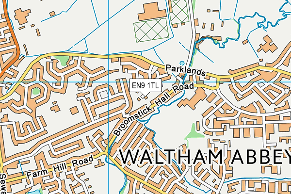 EN9 1TL map - OS VectorMap District (Ordnance Survey)