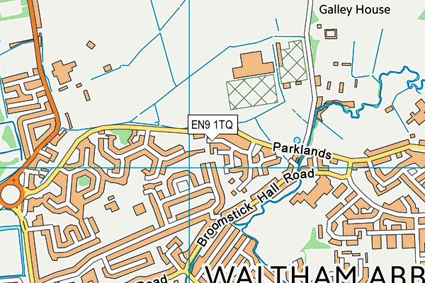 EN9 1TQ map - OS VectorMap District (Ordnance Survey)