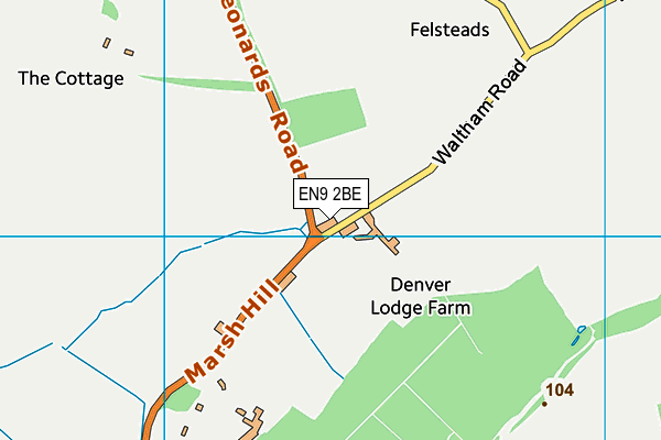EN9 2BE map - OS VectorMap District (Ordnance Survey)