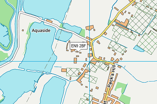EN9 2BF map - OS VectorMap District (Ordnance Survey)
