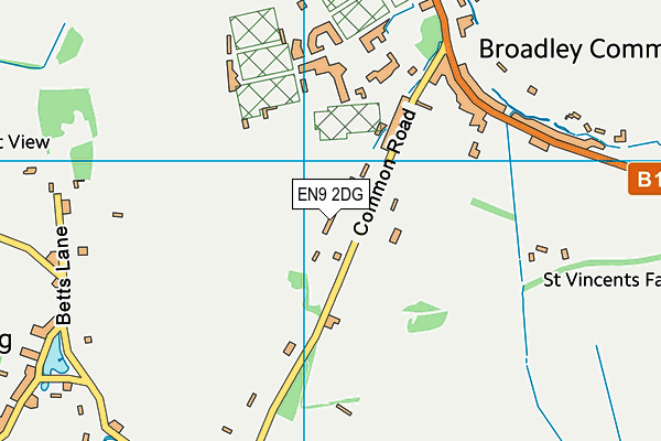 EN9 2DG map - OS VectorMap District (Ordnance Survey)