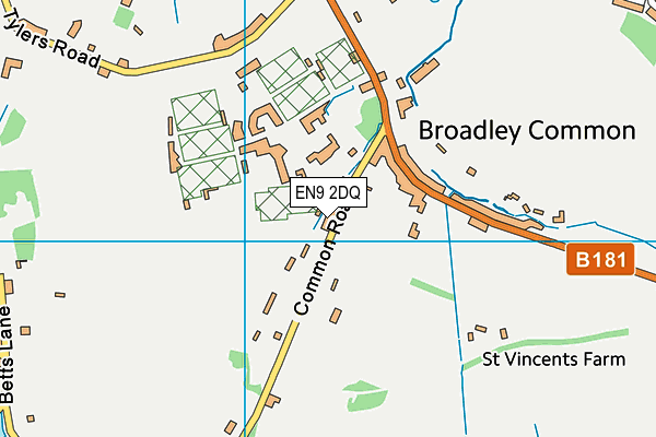 EN9 2DQ map - OS VectorMap District (Ordnance Survey)