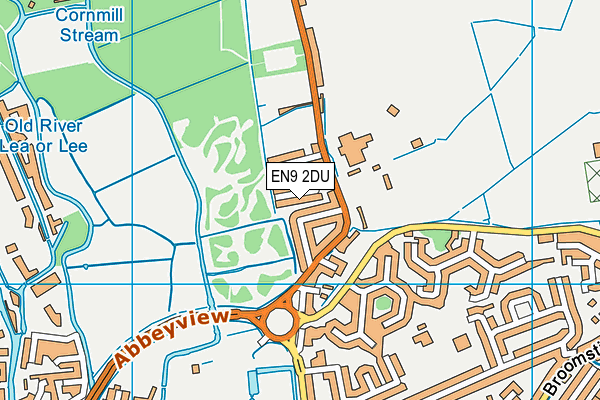 EN9 2DU map - OS VectorMap District (Ordnance Survey)
