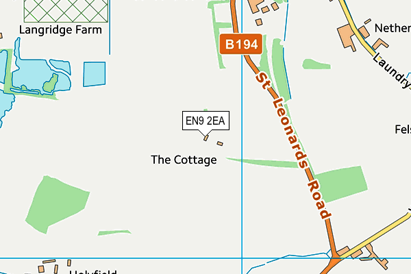 EN9 2EA map - OS VectorMap District (Ordnance Survey)