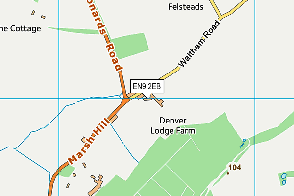 EN9 2EB map - OS VectorMap District (Ordnance Survey)