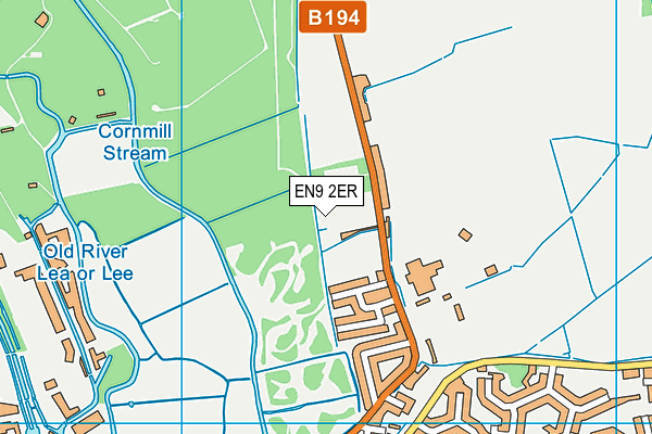 EN9 2ER map - OS VectorMap District (Ordnance Survey)