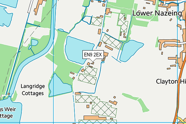 EN9 2EX map - OS VectorMap District (Ordnance Survey)