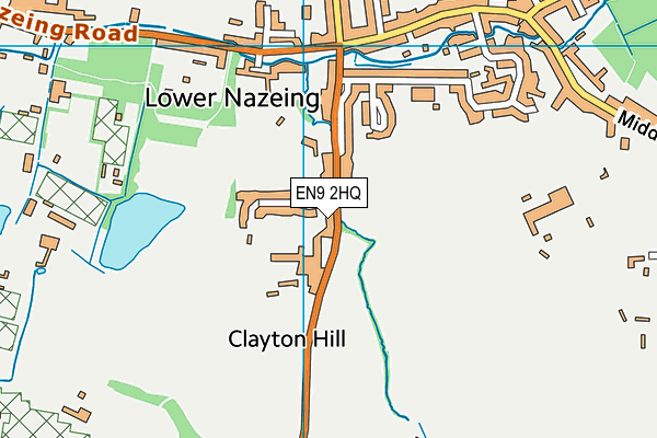 EN9 2HQ map - OS VectorMap District (Ordnance Survey)