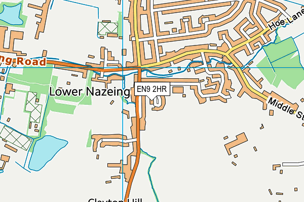 EN9 2HR map - OS VectorMap District (Ordnance Survey)