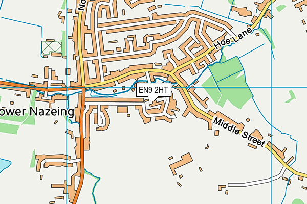 EN9 2HT map - OS VectorMap District (Ordnance Survey)