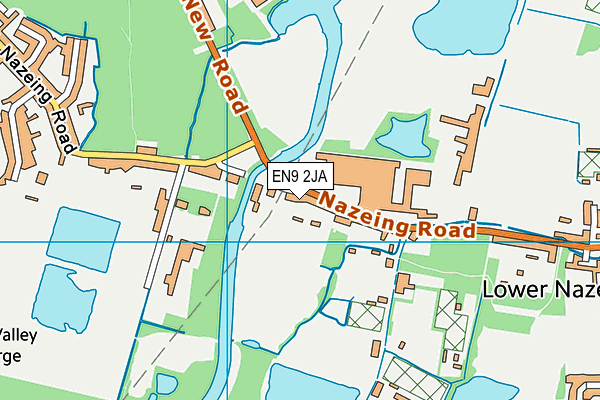 EN9 2JA map - OS VectorMap District (Ordnance Survey)