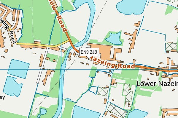 EN9 2JB map - OS VectorMap District (Ordnance Survey)
