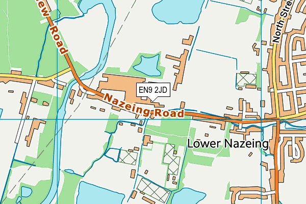 EN9 2JD map - OS VectorMap District (Ordnance Survey)